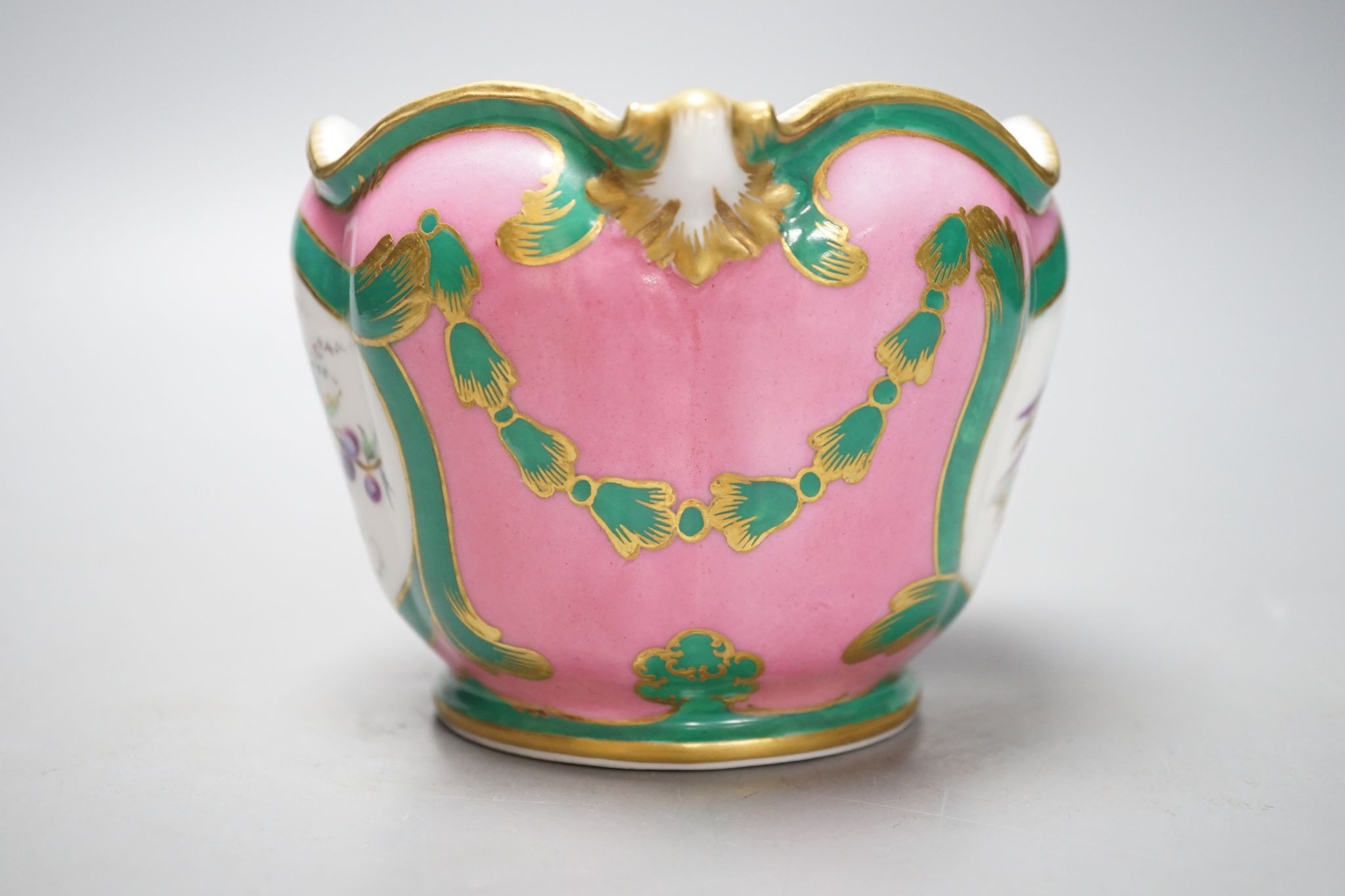 A 19th century French cache pot, in Sevres style, 10cms